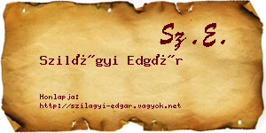 Szilágyi Edgár névjegykártya