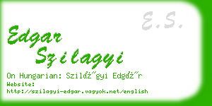 edgar szilagyi business card